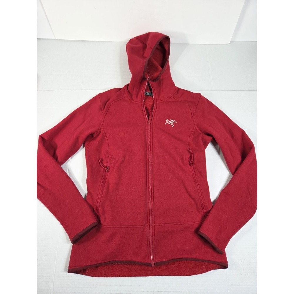 Arc'teryx Kyanite Fleece Hoodie Jacket  Full Zip Women Sz S Red